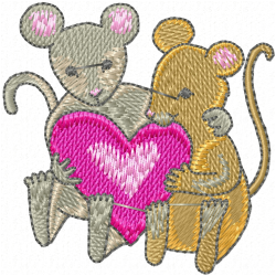 Mice Embroidery Design 3